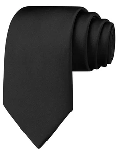 Corbata de satén liso para hombre para bodas de negocios - Bild 1 von 4