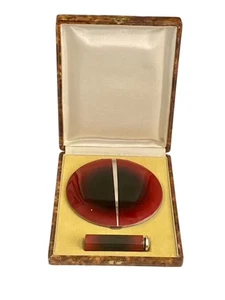 Vintage French Perfume Scent Atomiser Powder Compact Boxed Set 1940s - Picture 1 of 9