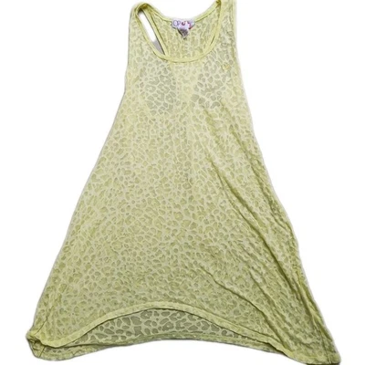 OP Ocean Pacific VTG Racerback Sheer Yellow Beach Swim Coverup Tank Size SMALL - Image 1 of 4