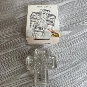 Joyero pequeño de almacenamiento con cubierta de cruz de cristal fino - Imagen 1 de 11