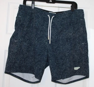 Mens Wellen Performance Lined Swim Trunks Blue Geometric Print Shorts - Medium - Picture 1 of 4