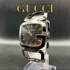 Very good condition working item GUCCI Gucci watch logo 125.4 black rare 524 - Bild 1 von 10