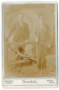 Ouray, Colorado Kabinettkarte Echtfoto von Männern - Brumfield Studio - CO, selten - Bild 1 von 1