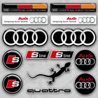 Audi Ring Logo Sport S Line RS Quattro Racing Car Sticker Vinyl 3D Decal Decor
