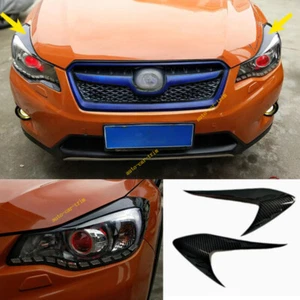 Para Subaru Crosstrek XV 2013-2017 fibra de carbono ABS faros delanteros borde cejas - Imagen 1 de 8