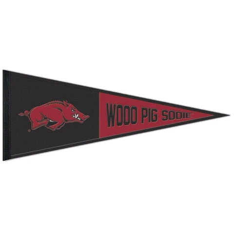 Arkansas Razorbacks Wool Pennant - 13"x32" WOOO PIG SOOIE Cover