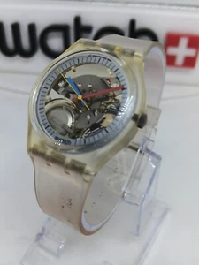 VINTAGE + RARE Reversed Hands USA 1985 Swatch GK100RE "Jellyfish" 34mm Watch NOS - Picture 1 of 10