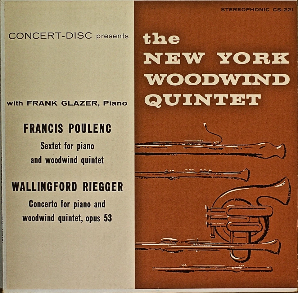 POULENC: Sextet/RIEGGER:  Concerto-M1961LP New York Woodwind Quintet - Image 1 of 1