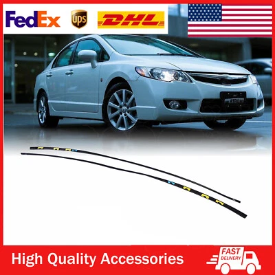 Juego de molduras laterales de goteo L&R 73158-SNA-013 73168-SNA-013 para HONDA CIVIC 2006-2011  Foto 1 de 4