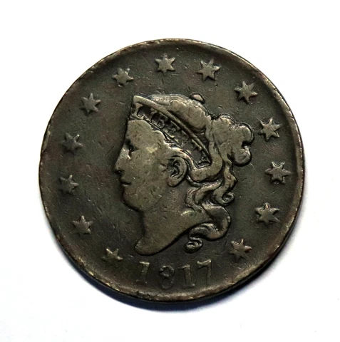 1817 N7 CORONET HEAD LARGE CENT (R3, F) Cover