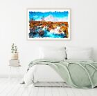 Mountains Scenery Watercolor Art Print Premium Poster High Quality Choose Sizes