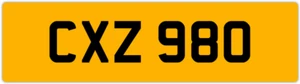 CXZ 980 C 3x3 DATELESS PRIVATE NUMBER PLATE CAM COL CHRIS CHAS CHARLIE CAL CON - Picture 1 of 1