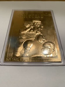 Jessie Armstead 2000 Danbury Mint Encased 22kt Gold Football Card #70 Giants