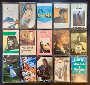 ALT. COUNTRY 15x cassettes DWIGHT YOAKAM/STEVE EARLE/NANCY GRIFFITH/LYLE LOVETT - Picture 1 of 8