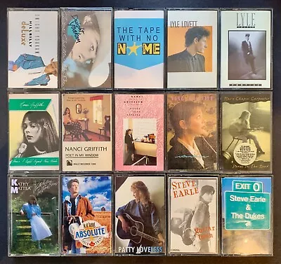 ALT. COUNTRY 15x cassettes DWIGHT YOAKAM/STEVE EARLE/NANCY GRIFFITH/LYLE LOVETT - Image 1 of 4