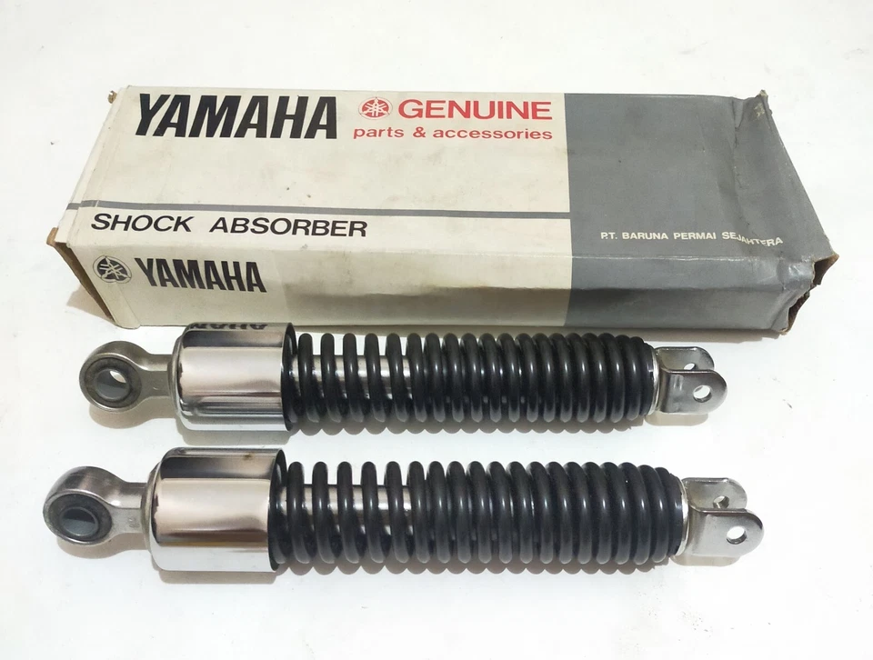 YAMAHA YB100 ENGLAND L2 YL2 L2SN Rear Shock Absorber Chusion Pair Nos OEM - Image 1 of 4