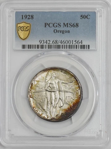 1928 Oregon Half 50c MS68 PCGS Secure 945651-79 Cover