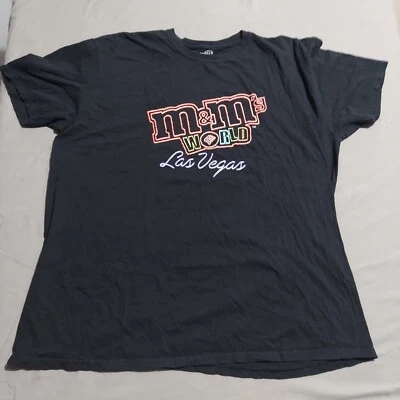 CAMISETA GRÁFICA M&M'S WORLD Las Vegas Para Hombre Talla 2XL XXL Negra Manga Corta  Foto 1 de 4