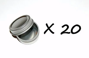 20 X 1/2 oz. Round Shallow Survival Tin Can With Screw Top Lid - Use With Crafts - Picture 1 of 2