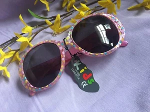 Kids UV 400 Pink Dotted Round Lens Fashion Sunglasses For Girls-New - Picture 1 of 6