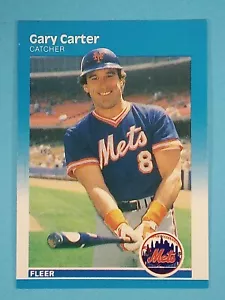1987 Fleer Glossy Gary Carter New York Mets #4 ⚾ - Picture 1 of 2