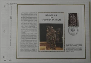 Feuillet CEF 1er jour 236 Soie 1973 Boiseries du Moutier d'Ahun - Imagen 1 de 1