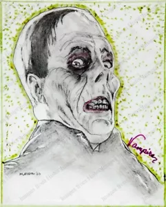8x10 Druck Lon Chaney Phantom der Oper Skizze von Maila Nurmi #MNAM - Bild 1 von 1