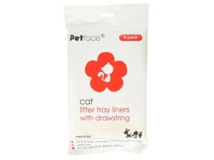 Bandeja de arena para gatos Petface forros con cordón, gatito higiénico desechable 8 grande - Imagen 1 de 9