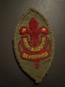 UK Boy Scouts pre-1960’s pre-APR woven khaki First Class badge Softer Back - Picture 1 of 3
