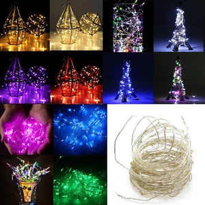 LED String Battery USB 12V Copper Wire Fairy Lights Garland for Xmas Party Decor - Picture 1 of 15