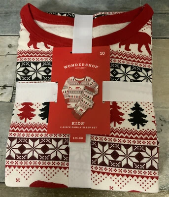 ⚡️Wondershop Kids Christmas Fair Isle Pajamas Unisex (Size 10) - Image 1 of 2