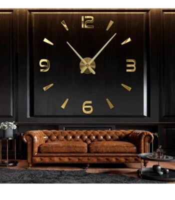 3D 挂钟大号现代静音 DIY - 装饰礼物 - 客厅家庭 Offi... — 第 1/4 张图片