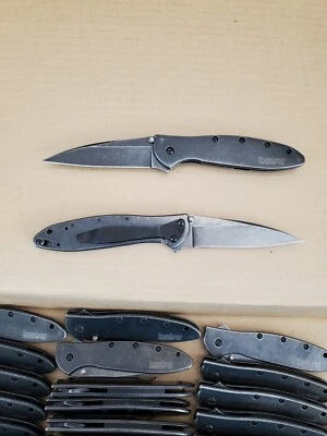 Kershaw Leek BlackWash, 1660BLKW, Plain Edge, Speed Safe, Brand New, Factory 2nd - Image 1 of 3