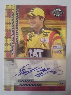 2005 Wheels SCOTT WIMMER #22 Caterpiller On Card Autograph Nascar - Image 1 of 2