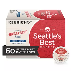 Seattle's Best Coffee Breakfast Blend Medium Roast K-Cup Pods |10 Count (Pack of - Picture 1 of 5