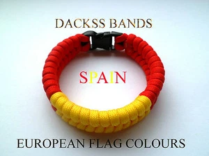 Spain National Flag 550 Paracord Wristband Bracelets European Union World Cup - Picture 1 of 4
