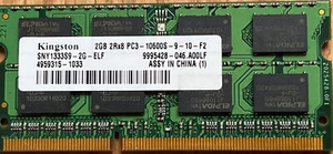 Kingston 2GB 2Rx8 PC3-10600S-9-10-F2. Condition New. - Picture 1 of 2