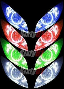 Kawasaki ZX6R 2007-2019 CCFL Demon Angel Eyes Halo lights rings kit Ninja ZX-6R - Picture 1 of 3