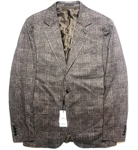 REISS Mens Glow Stand Alone Check Wool Blazer Sport Coat Black Brown (MSRP $520) - Picture 1 of 4