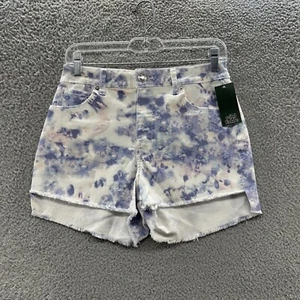 Wild Fable Shorts Junior's 6 White/Lavender Tie Dye High Rise Cut Off Shorts - Picture 1 of 14