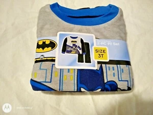 Juego de pijamas de franela negra 3T Batman Boy - Imagen 1 de 3