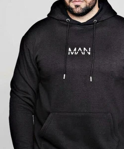 Boohoo Man Big & Tall Mens Black Hoodie Size 2XL NWT