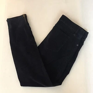 Pantalone J Crew in velluto a coste nero con cerniere alla caviglia oro donna 28 - Foto 1 di 7