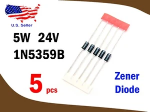 5W 24.0V Zener Diode 1N5359B (5 pcs) - Free & Fast shipping - Picture 1 of 1