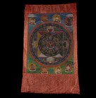 Thangka , das ein Mandala darstellt , Tibet O. tibetische Exilgemeinde  20. Jh.