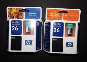 Oryginalny czarny wkład atramentowy OEM HP 26 51626A wygasł 2002 - 2005 zapieczętowany - Zdjęcie 1 z 2