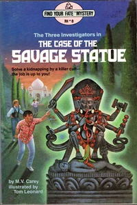 THE THREE INVESTIGATORS FYF RH #8 THE CASE OF THE SAVAGE STATUE 1ST 1987 RARE - Picture 1 of 3