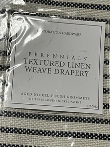 Restoration Hardware Textured Linen Weave Grommet Curtain Panel 50”x84” $269 NWT - Picture 1 of 10