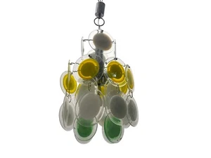 Midcentury Italian Murano Glass Disc Hanging Light, 1970s - Picture 1 of 13