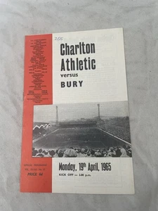 Charlton Athletic Vs Bury Monday 19th April 1965 Programme - Picture 1 of 2